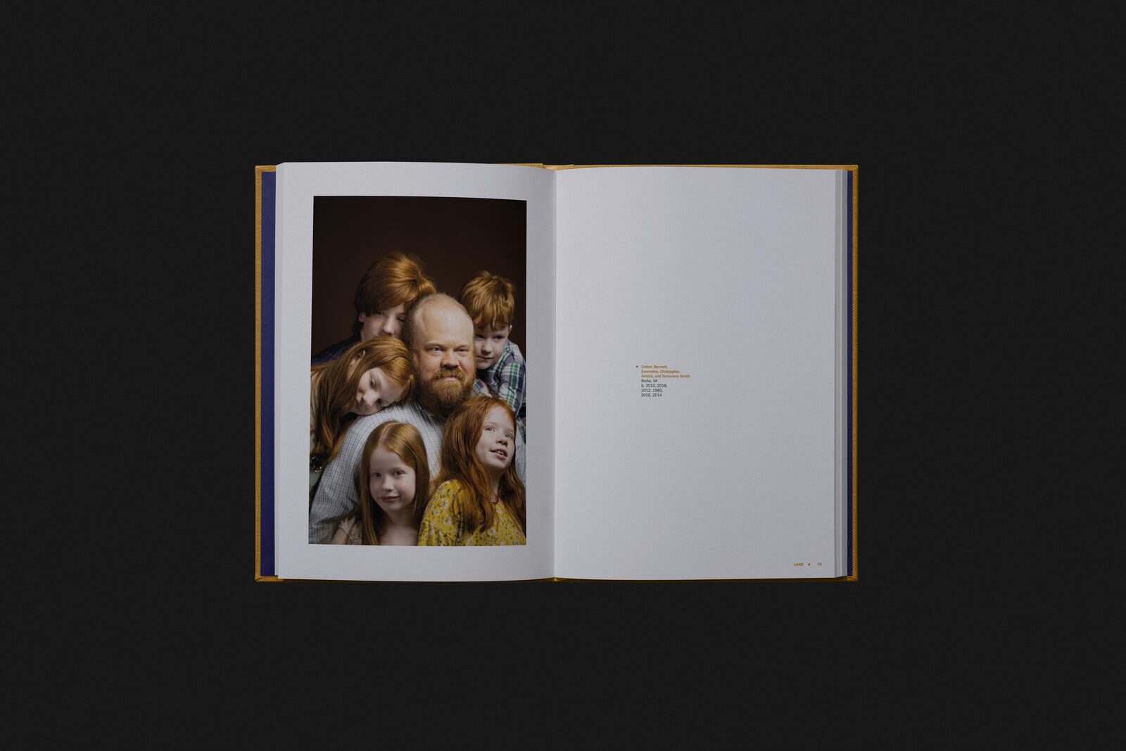Interior spread — family portrait